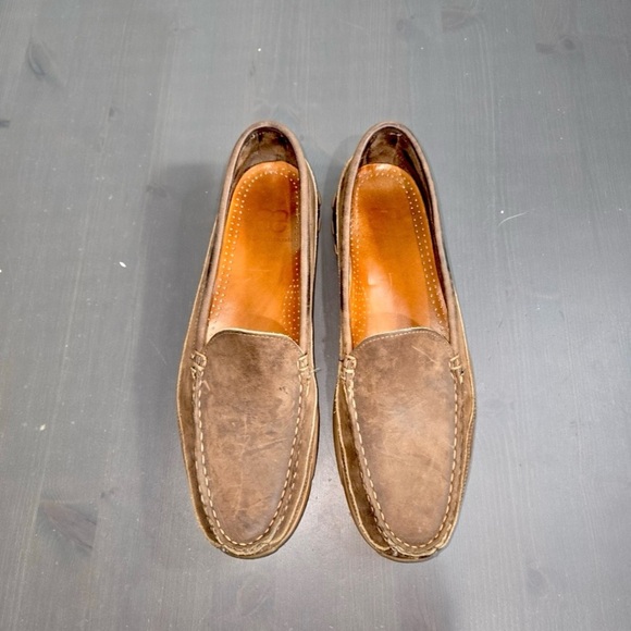 Allen Edmonds Men’s Boulder Venetian Moc Leather Shoes Brown - Picture 1 of 5